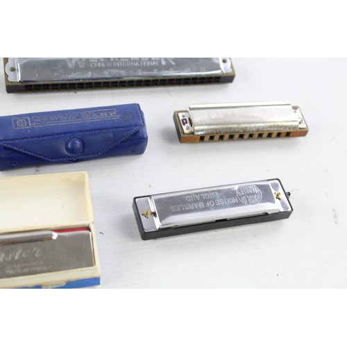 539 - 12 x Vintage Harmonicas Inc Lark, Jawbone, Rocket Music Etc