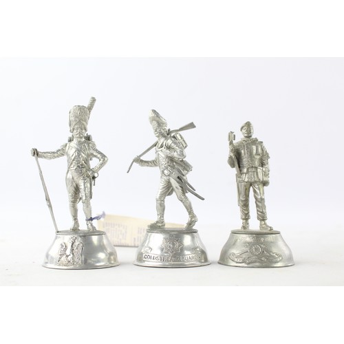 543 - 3 x Buckingham Pewter Inc Sgt P. Reddick, 1809 French Grenadier Etc