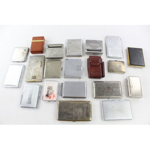 547 - 20 x Assorted Vintage TOBACCIANA Cigarette Cases Inc Plate, Souvenir, Combi