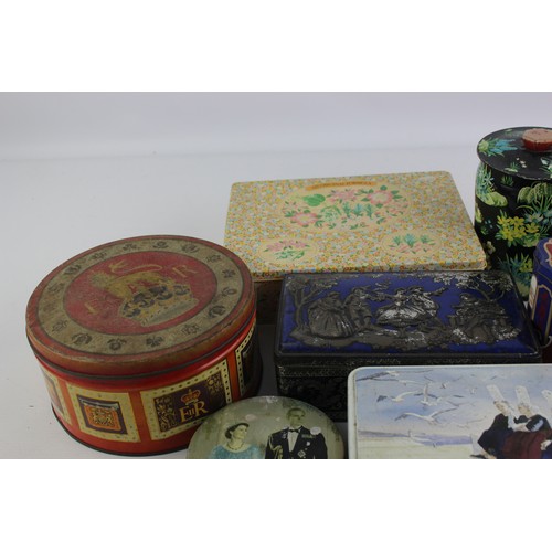 575 - 30 x Assorted Vintage Advertising Tins Inc Huntley & Palmers, Parkinson Etc