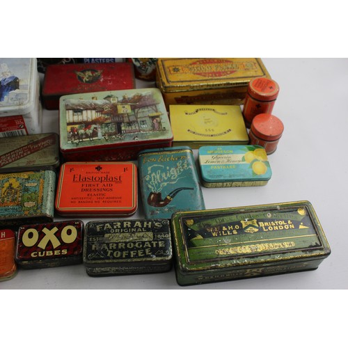 575 - 30 x Assorted Vintage Advertising Tins Inc Huntley & Palmers, Parkinson Etc