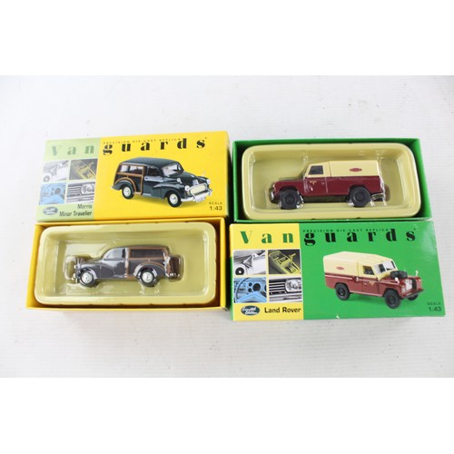 583 - 6x Vintage Boxed VANGUARD Diecast Models Inc Land Rover Etc