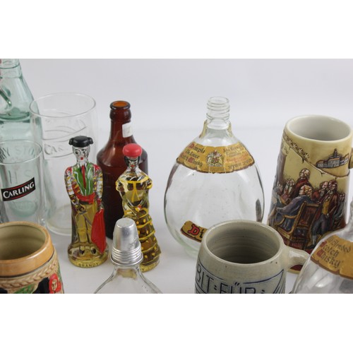 585 - Job Lot BREWERIANA Jug Inc. German Drinking Stein, Decanters, Bottles Etc.