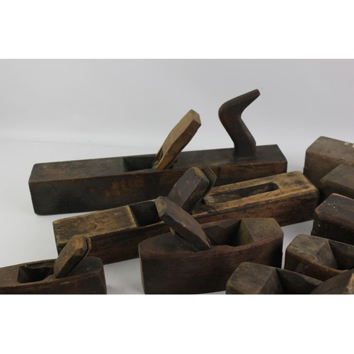 586 - 15 x Vintage WOOD PLANES Inc. Small, Medium, Large Etc.