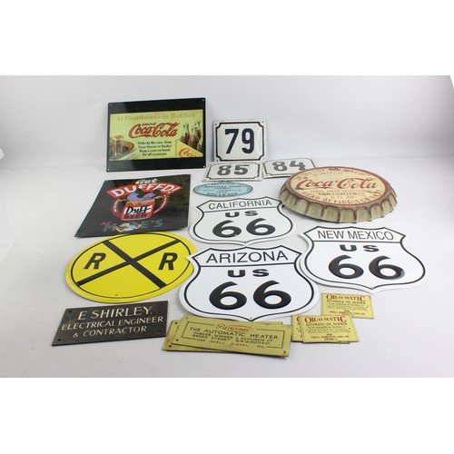 593 - Mixed Metal Signs Inc. Vintage Enamels Etc