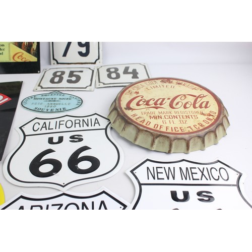 593 - Mixed Metal Signs Inc. Vintage Enamels Etc