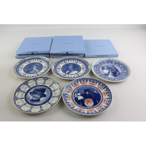 601 - 5 x Wedgewood Boxed Royal Commemorative Plates