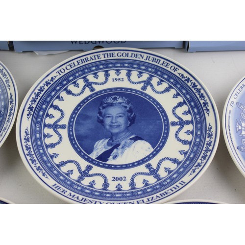 601 - 5 x Wedgewood Boxed Royal Commemorative Plates