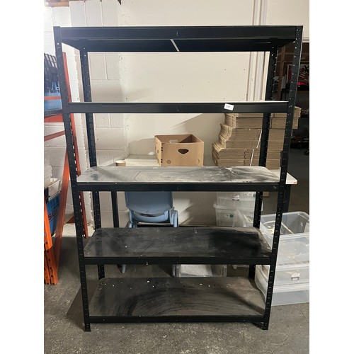 245 - FIVE TIER BLACK SHELVING OR RACKING HEIGHT 71