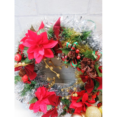 159 - THREE MEDIUM CHRISTMAS WREATHS