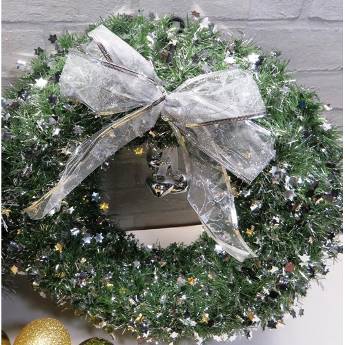 159 - THREE MEDIUM CHRISTMAS WREATHS