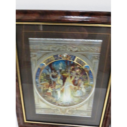 165A - THREE DUFEX FANTASY ART FOIL FRAMED PRINTS