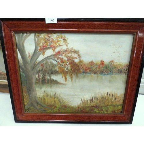 197 - TWO FRAMED OIL ON CANVAS - RURAL SCENES