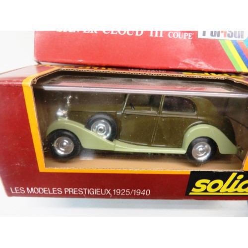 327 - FOUR DIECAST ROLLS ROYCE SOLIDO AND POLISTIL