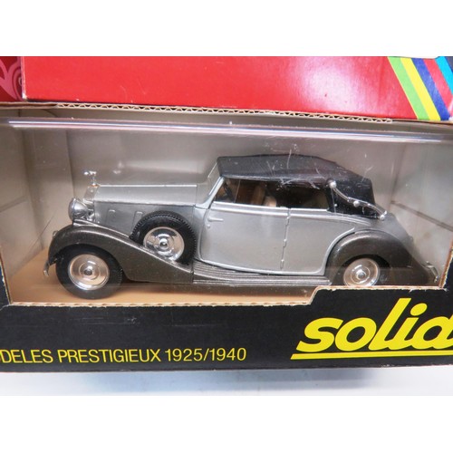 327 - FOUR DIECAST ROLLS ROYCE SOLIDO AND POLISTIL