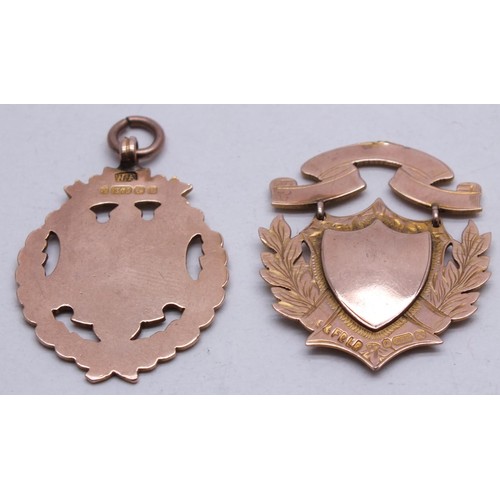 2 - TWO ANTIQUE 9ct GOLD FOBS