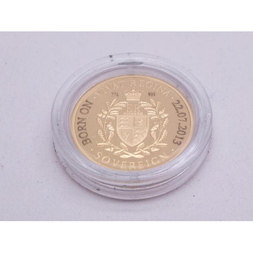300D - THE LONDON MINT OFFICE 2013 VIVAT REGINA PROOF SOVEREIGN STRUCK ON THE PRINCESS FIRST DAY ONLY 999 M... 