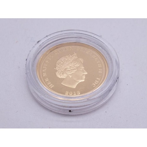 300D - THE LONDON MINT OFFICE 2013 VIVAT REGINA PROOF SOVEREIGN STRUCK ON THE PRINCESS FIRST DAY ONLY 999 M... 