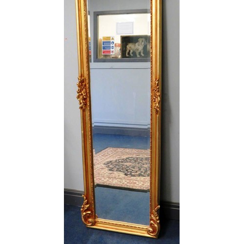 58 - FRENCH STYLE GOLD GILT FRAMED MIRROR , SIZE 72
