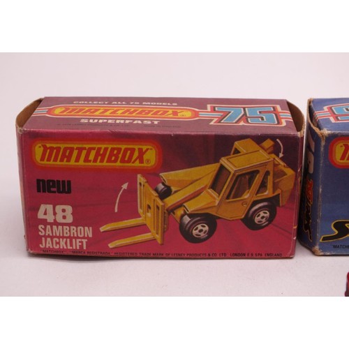 273 - 3 x ORIGINAL 1970'S BOXED MATCHBOX- 60 HOLDEN PICK-UP, 37 SKIP TRUCK & 48 JACKLIFT