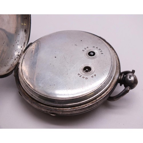 25 - LARGE VICTORIAN SILVER CHRONOGRAPH POCKET WATCH 1893