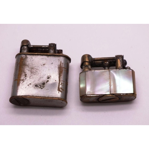 28 - TWO LIFT ARM LIGHTERS  INCLUDING MOTHER OF PEARL