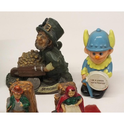 209 - COLLECTION OF MUCH LOVED LEPRECHAUN FIGURES INCLUDES LOONEY LEPRECHAUN BOXED CRUET SET