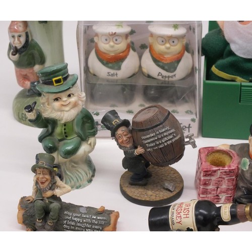 209 - COLLECTION OF MUCH LOVED LEPRECHAUN FIGURES INCLUDES LOONEY LEPRECHAUN BOXED CRUET SET