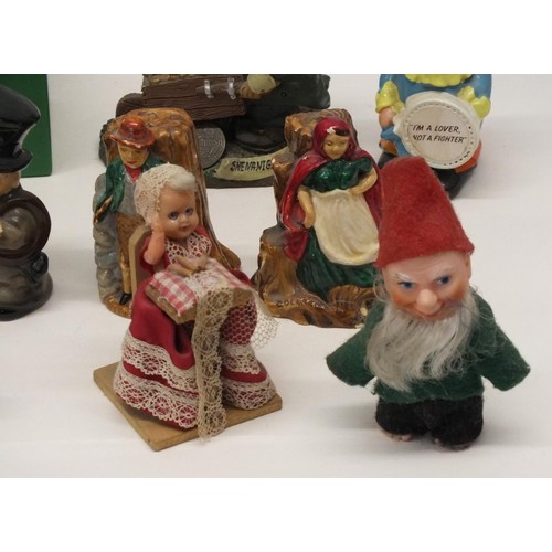 209 - COLLECTION OF MUCH LOVED LEPRECHAUN FIGURES INCLUDES LOONEY LEPRECHAUN BOXED CRUET SET