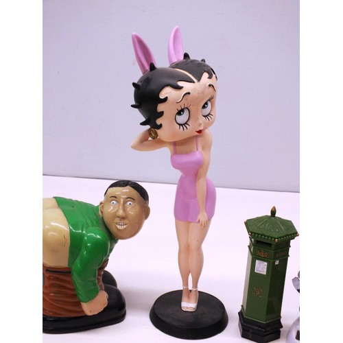 215 - BETTY BOOP FIGURINE A/F, MOTION CENSOR ACTIVATED FARTING MAN etc