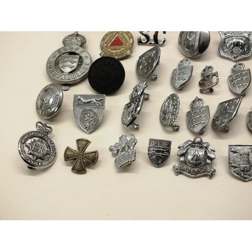 241 - BAG OF VARIOUS POLICE BADGES