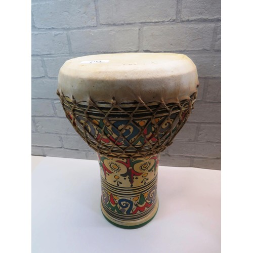 192 - THREE EARTHENWARE DRUMS