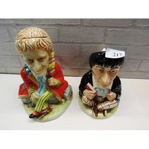 217 - 2 DR WHO LTD EDITION CERAMICS - PATRICK TROUGHTON No 4 of 750 & COLIN BAKER No 416 of 750 BY BOVEY P... 