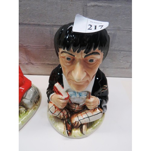 217 - 2 DR WHO LTD EDITION CERAMICS - PATRICK TROUGHTON No 4 of 750 & COLIN BAKER No 416 of 750 BY BOVEY P... 