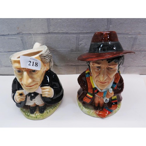 218 - 2 DR WHO LTD EDITION CERAMICS - WILLIAM HARTNEL 406 & TOM BAKER No 416 BY BOVEY POTTERY