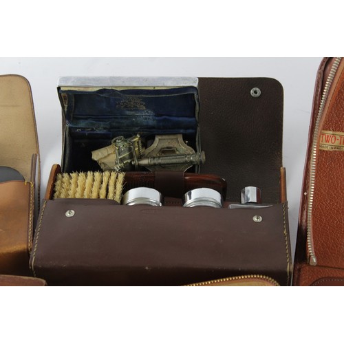 401 - 6 x Assorted Vintage GENTS GROOMING Travel Cases & Razors Inc Dry Razors, Etc