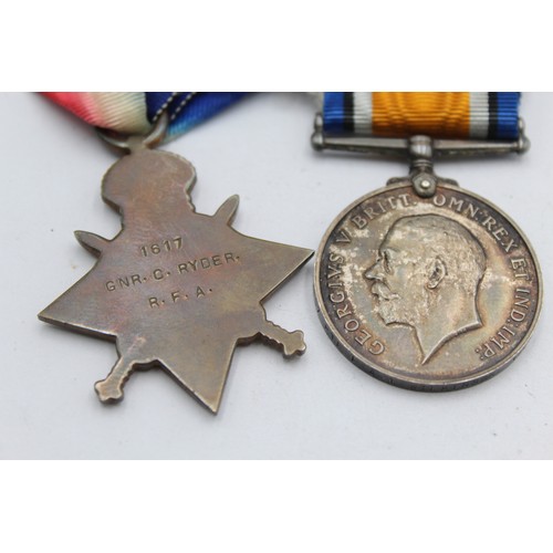 515 - 2 x WW1 Medals Named Inc War To 5807 PTE F.A.T Wilkinson - 1st London Regt Etc