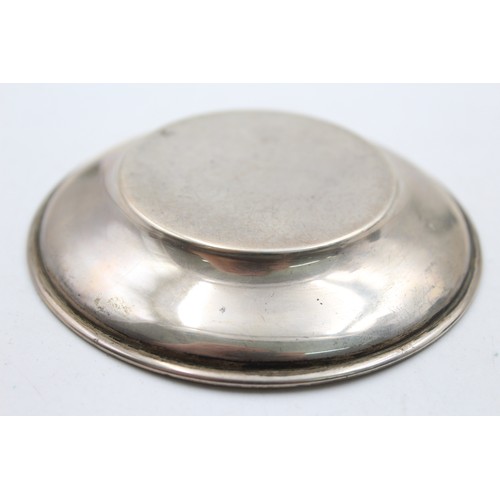 525 - Vintage Hallmarked 1925 Birmingham STERLING SILVER Plain Pin / Trinket Dish 44g