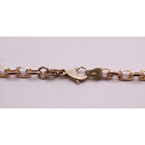 308 - VINTAGE 9ct GOLD FACETED CURB LINK 18