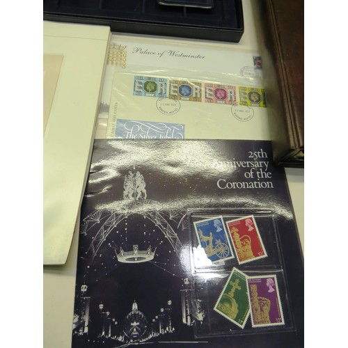 132 - JOBLOT OF LFIRST DAY COVERS ALBUMS OF COMMEMORATIVE ETC