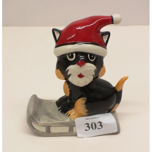 303 - LORNA BAILEY CAT ON A SLEDGE