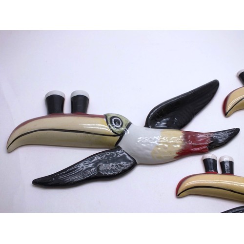 239 - SET OF THREE GUINNESS FLYING TOUCAN BIRDS- CARLTON WARE