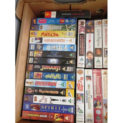 165 - HUGE COLLECTION OF CLASSIC VHS VIDEO TAPES/FILMS DOZENS OF DISNEY CLASSICS, DAVID BOWIE IN LABYRINTH... 