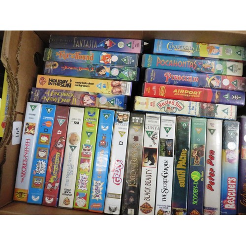 165 - HUGE COLLECTION OF CLASSIC VHS VIDEO TAPES/FILMS DOZENS OF DISNEY CLASSICS, DAVID BOWIE IN LABYRINTH... 