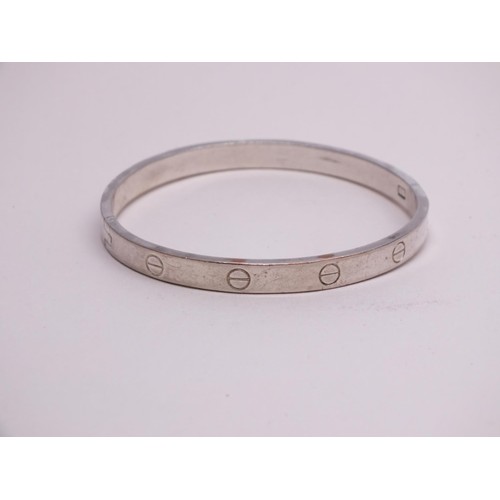 340 - 2 x SILVER BANGLES