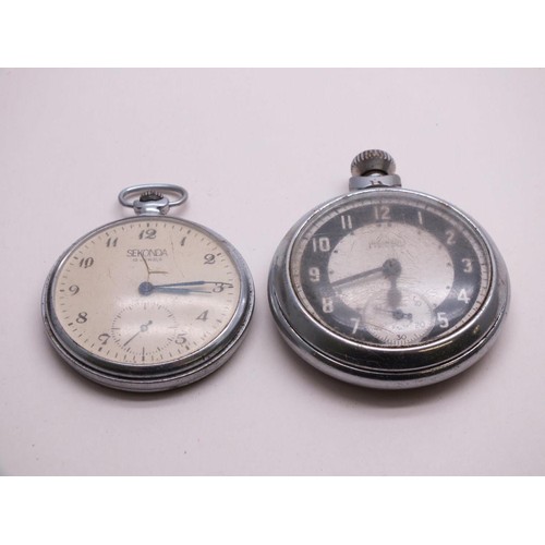 345 - BOX WITH TWO POCKET WATCHES