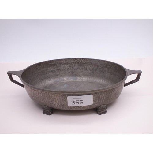 355 - PEWTER TWO HANDLE DISH No 871