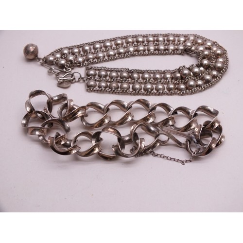 379 - 3 x SILVER BRACELETS