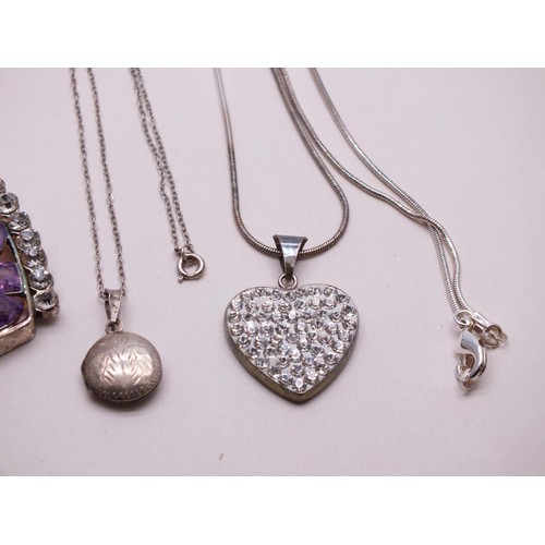 380 - 4 x SILVER NECKLACES