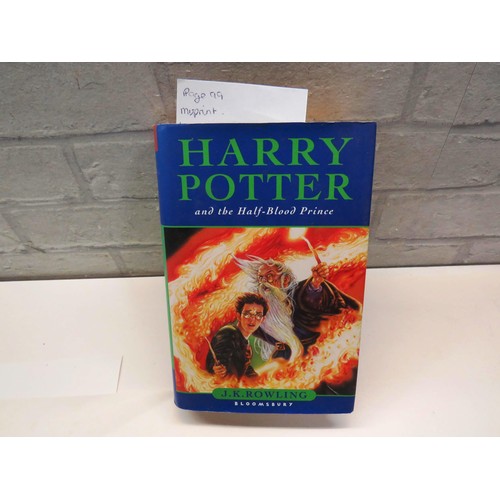 105 - HARRY POTTER AND THE HALF BLOOD PRINCE FIRST EDITION MISPRINT ON PAGE 99 - SAYS 